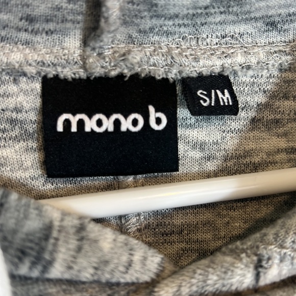 MONO B WOMEN  GRAY WIDE SLEEVE HOODIE S/M - Picture 5 of 8